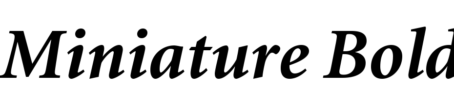 Miniature Bold Italic Yazı tipi ücretsiz indir