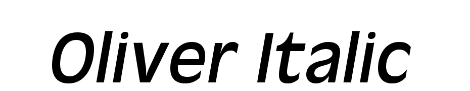 Oliver Italic Scarica Caratteri Gratis