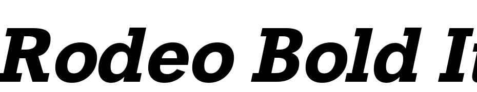 Rodeo Bold Italic Font Download Free