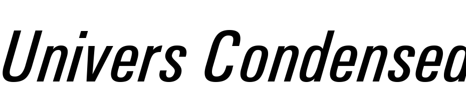 Univers Condensed Medium Italic Polices Telecharger