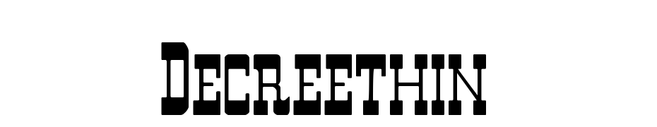 Decree Thin Font Download Free