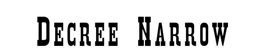 Decree Narrow Font Download Free