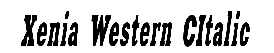 Xenia Western C Italic Font Download Free