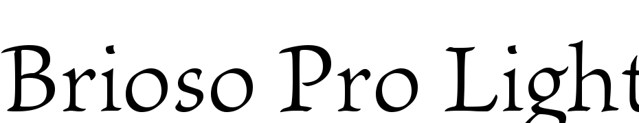 Brioso Pro Light Caption Font Download Free