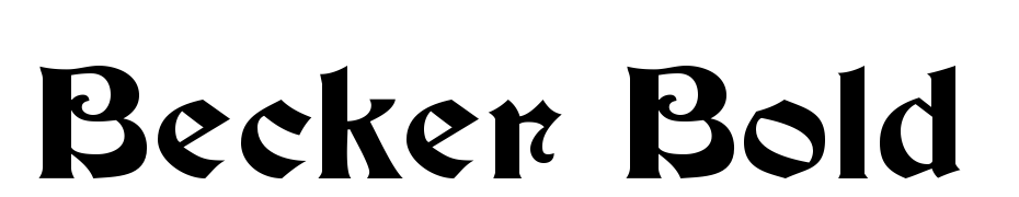 Becker Bold Font Download Free