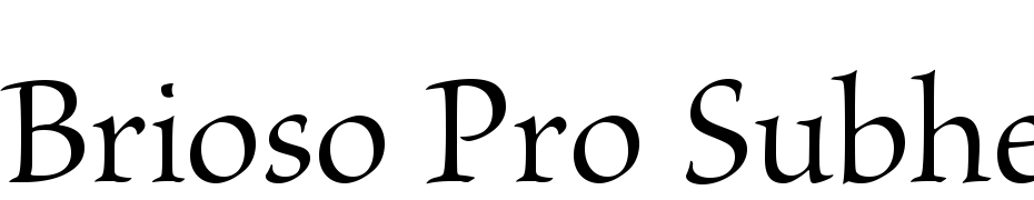 Brioso Pro Subhead Font Download Free