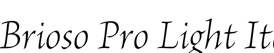 Brioso Pro Light Italic Subhead Font Download Free