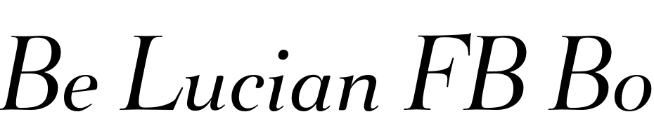 Be Lucian FB Book Italic Fuente Descargar Gratis