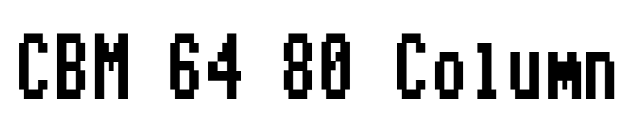 CBM 64 80 Column Font Download Free