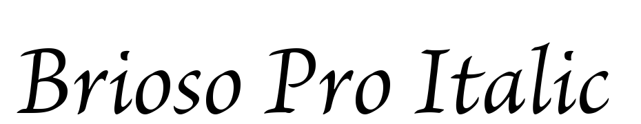 Brioso Pro Italic Font Download Free