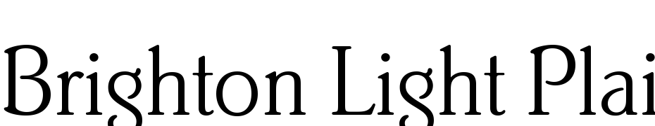 Brighton Light Plain Font Download Free