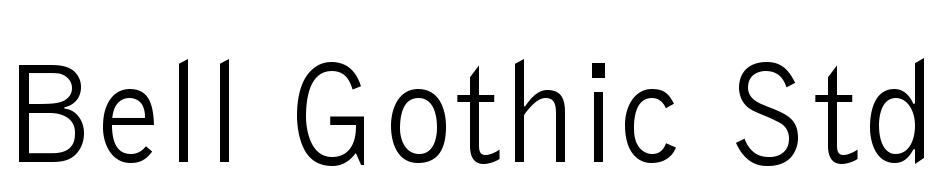 Bell Gothic Std Light Font Download Free