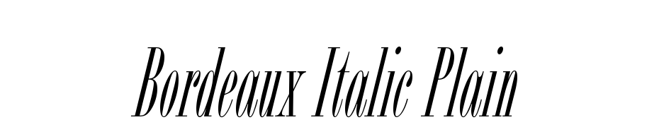 Bordeaux Italic Plain cкачати шрифт безкоштовно