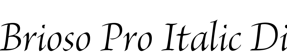 Brioso Pro Italic Display Font Download Free