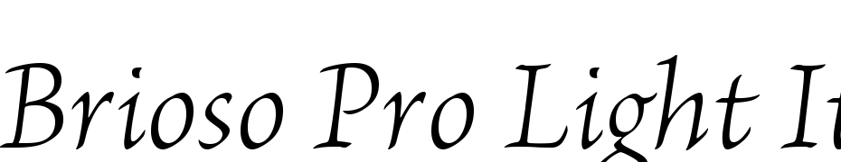 Brioso Pro Light Italic Font Download Free