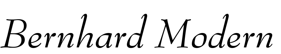Bernhard Modern Std Italic Polices Telecharger