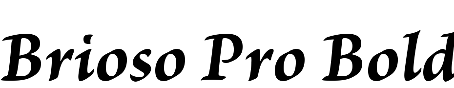 Brioso Pro Bold Italic Caption Font Download Free