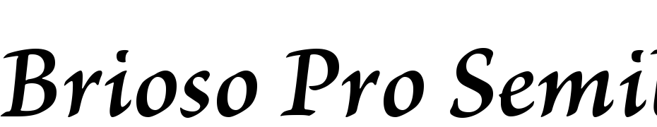 Brioso Pro Semibold Italic Caption Font Download Free