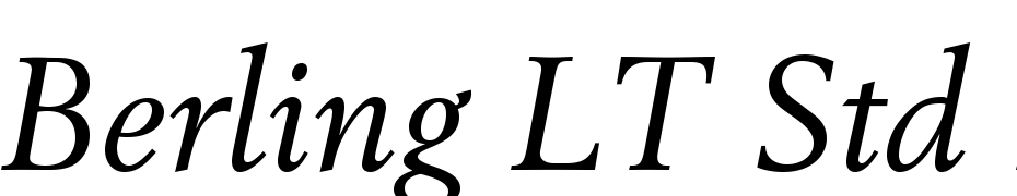 Berling LT Std Italic Font Download Free
