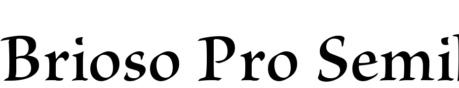 Brioso Pro Semibold Subhead Font Download Free