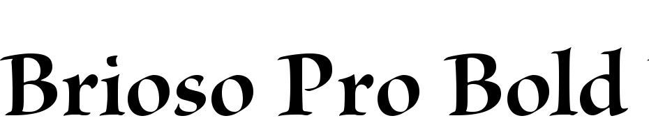 Brioso Pro Bold Display Font Download Free