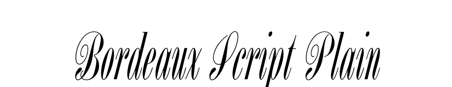 Bordeaux Script Plain Font Download Free