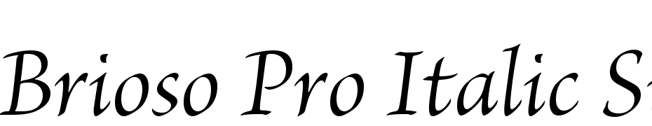 Brioso Pro Italic Subhead Scarica Caratteri Gratis