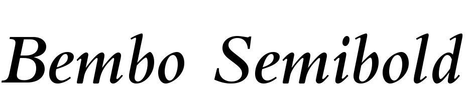 Bembo Semibold Italic Font Download Free