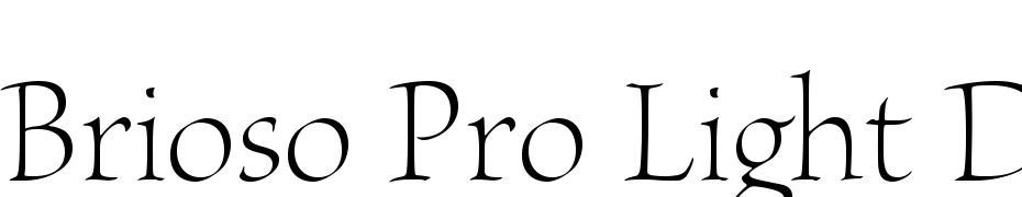 Brioso Pro Light Display Font Download Free