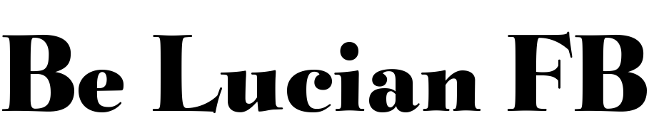 Be Lucian FB Ultra cкачати шрифт безкоштовно