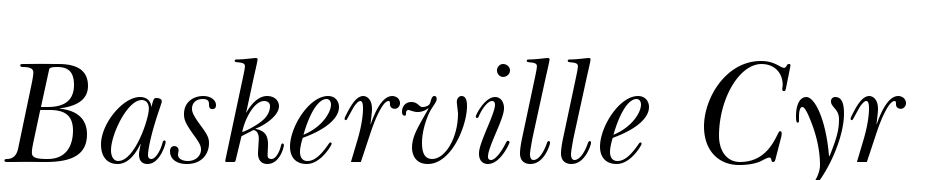 Baskerville Cyrillic LT Std Inclined Font Download Free