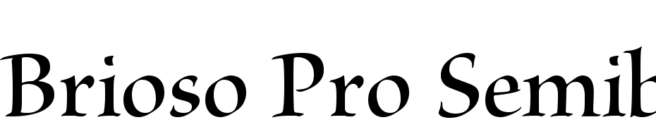 Brioso Pro Semibold Display cкачати шрифт безкоштовно