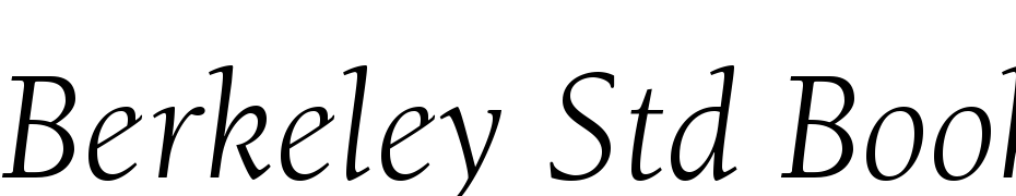 ITC Berkeley Oldstyle Std Book Italic Fuente Descargar Gratis