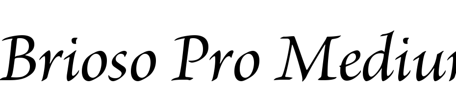 Brioso Pro Medium Italic Subhead Font Download Free
