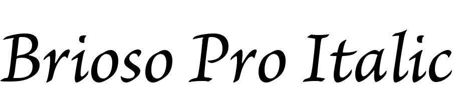 Brioso Pro Italic Caption cкачати шрифт безкоштовно