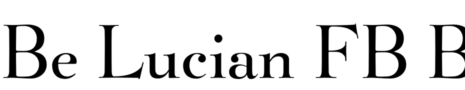 Be Lucian FB Book Font Download Free