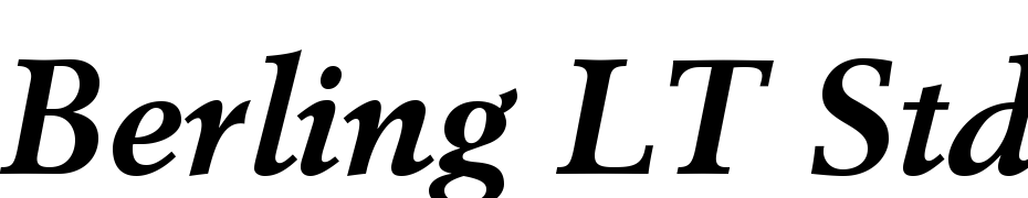 Berling LT Std Bold Italic Font Download Free