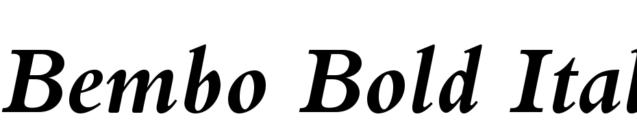 Bembo Bold Italic Font Download Free