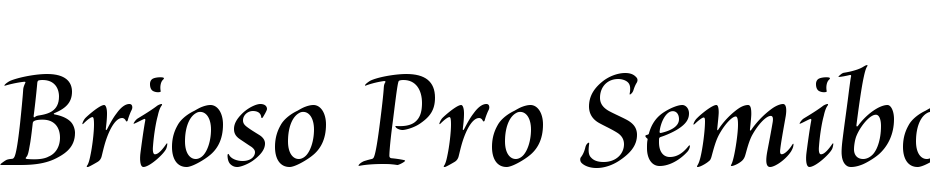 Brioso Pro Semibold Italic Subhead Font Download Free