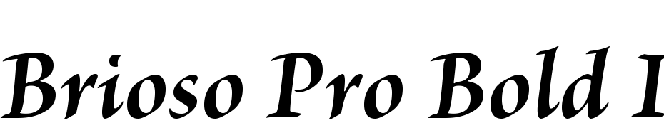 Brioso Pro Bold Italic Subhead Font Download Free