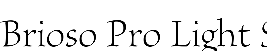 Brioso Pro Light Subhead Font Download Free