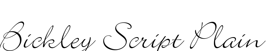 Bickley Script Plain Font Download Free
