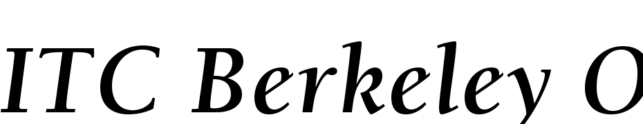 ITC Berkeley Oldstyle Std Bold Italic Font Download Free