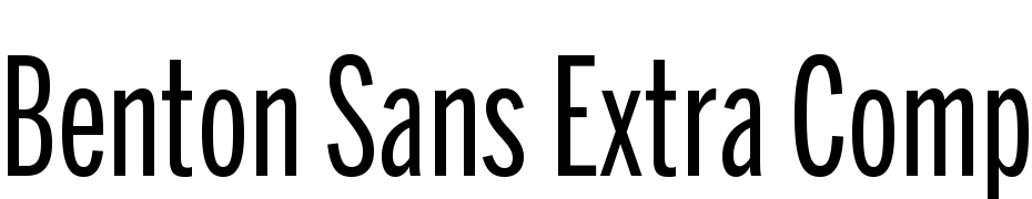 BentonSans ExtraComp Regular Font Free Download