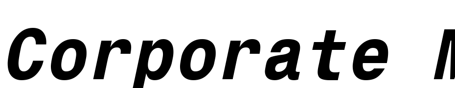 Corporate Mono Bold Oblique Schrift Herunterladen Kostenlos