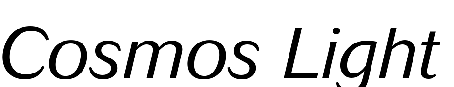 Cosmos Light Italic Font Download Free