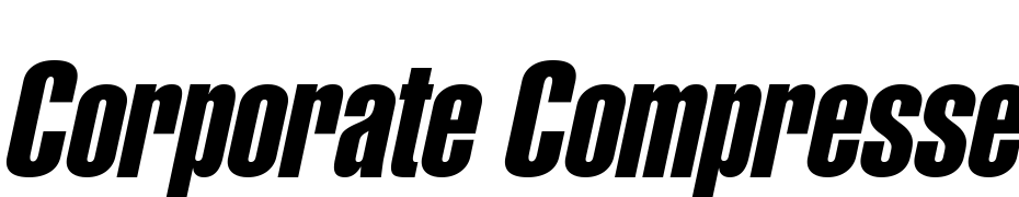 Corporate Compressed Extra Italic Font Download Free