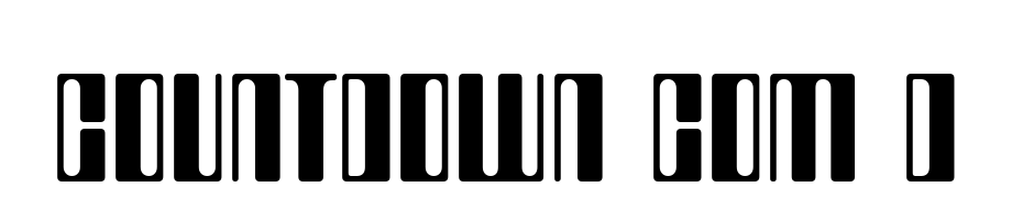 Countdown Com D Font Download Free