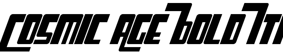 Cosmic Age Bold Italic Font Download Free