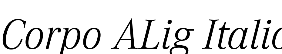 Corpo ALig Italic Font Download Free